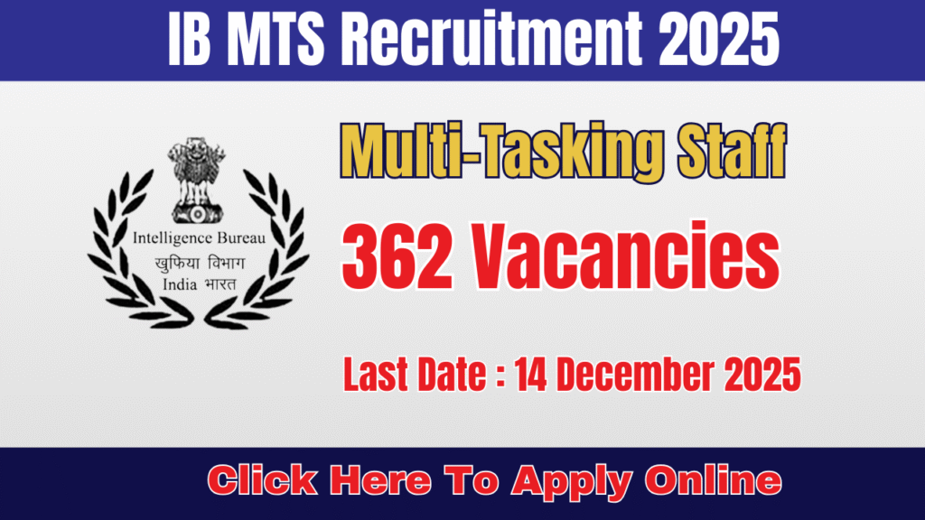 IB MTS Recruitment 2025
