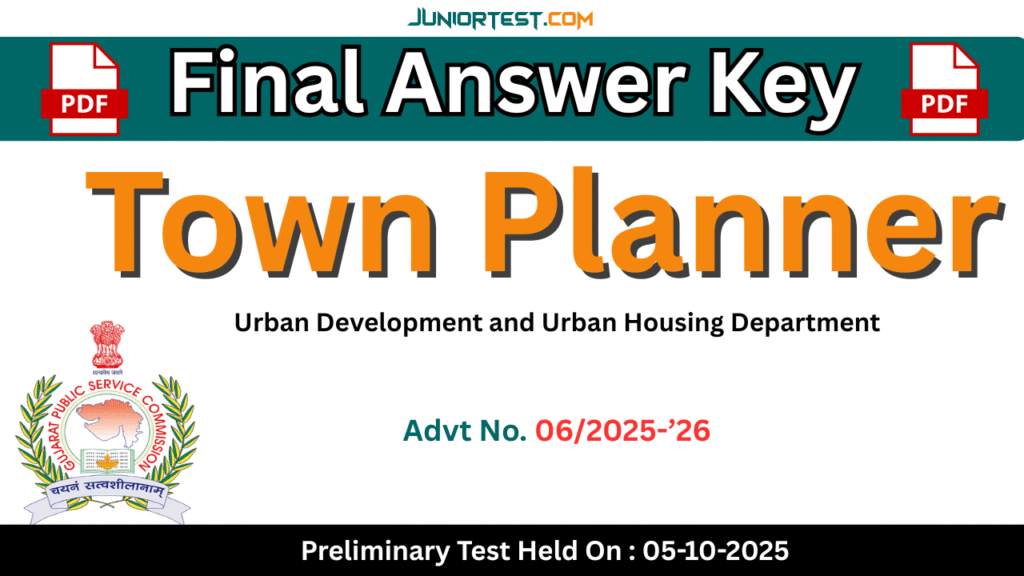 GPSC Town Planner Final Answer Key