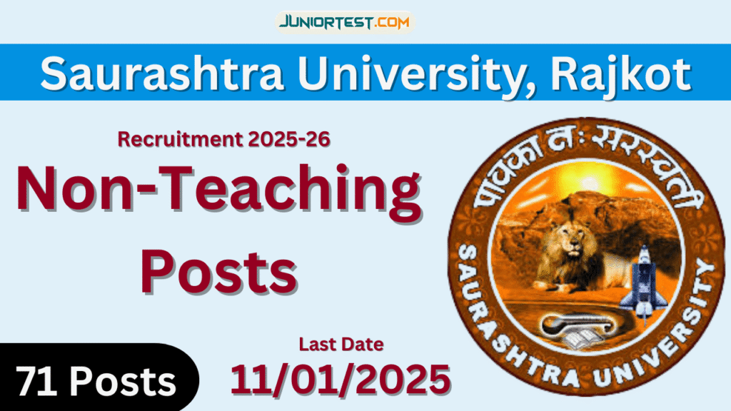 Saurashtra University Recruitment 2025-26