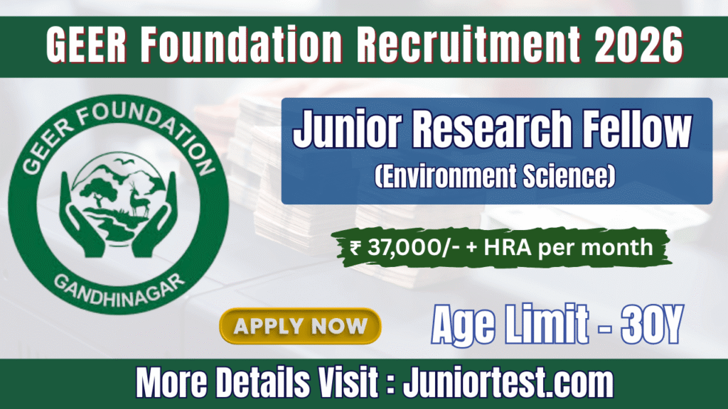 GEER Foundation Recruitment 2026