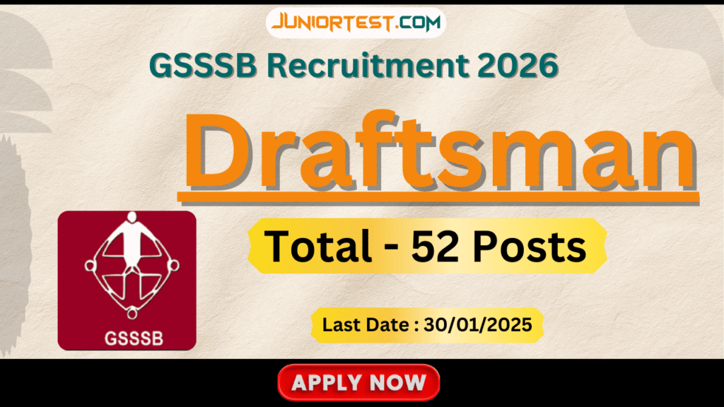 GSSSB Draftsman Recruitment 2026