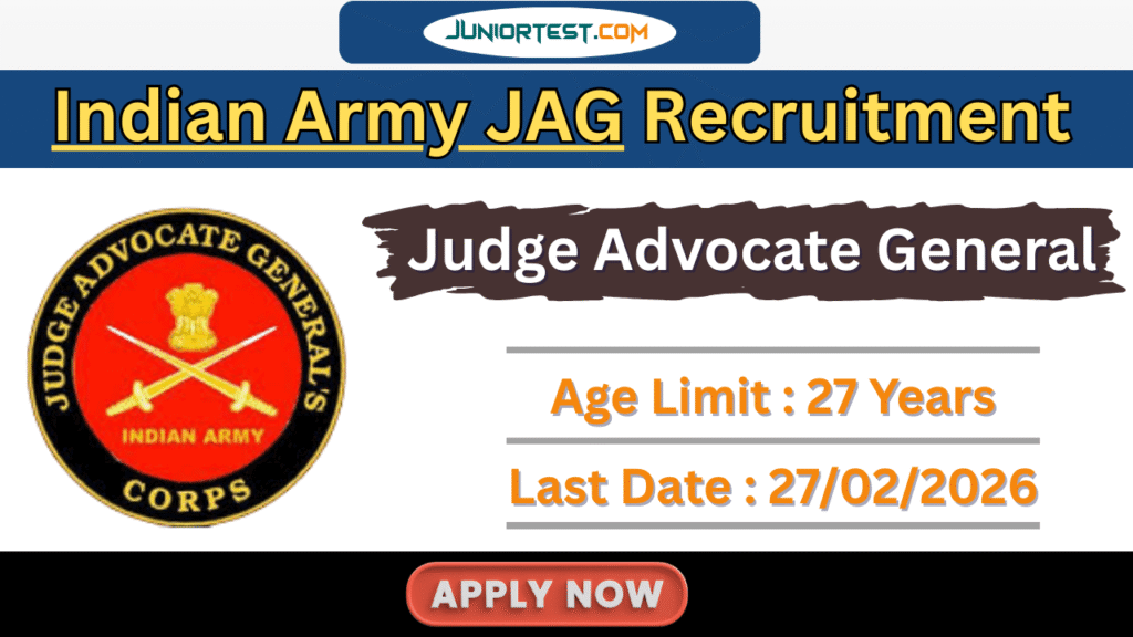 Indian Army JAG Recruitment 2026
