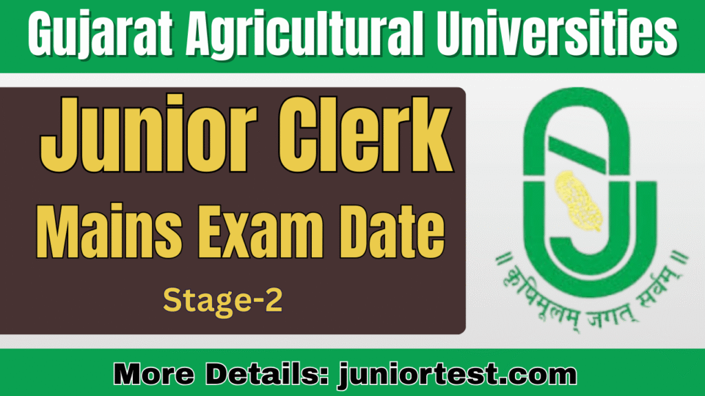 Junior Clerk Mains Exam Date 2026
