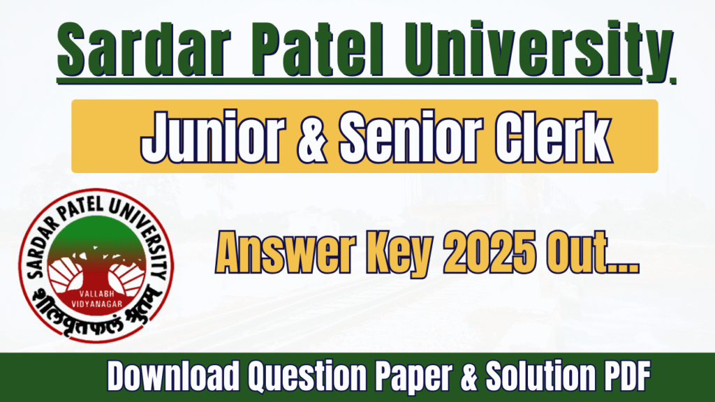 SPU Junior & Senior Clerk Answer Key 2025