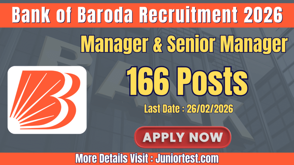 Bank of Baroda Manager Recruitment 2026