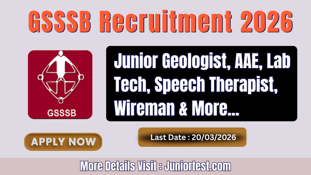 GSSSB Recruitment 2026
