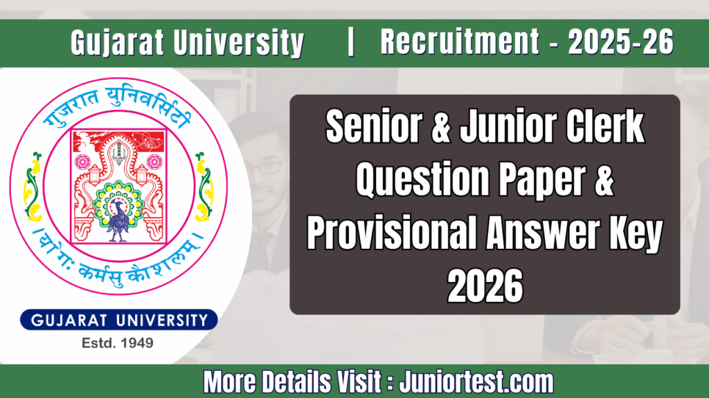 Gujarat University Clerk Exam 2026