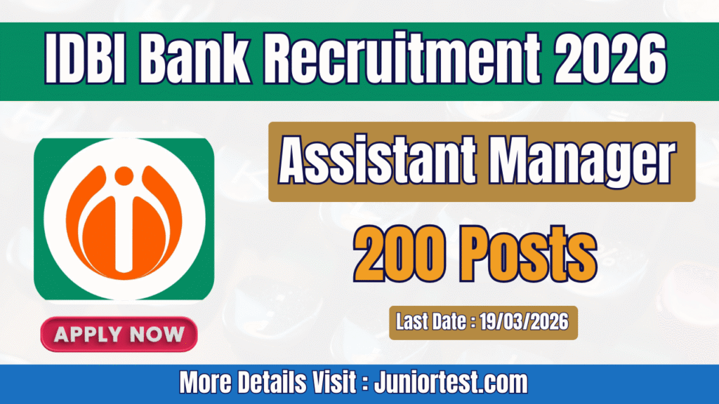 IDBI Bank Recruitment 2026