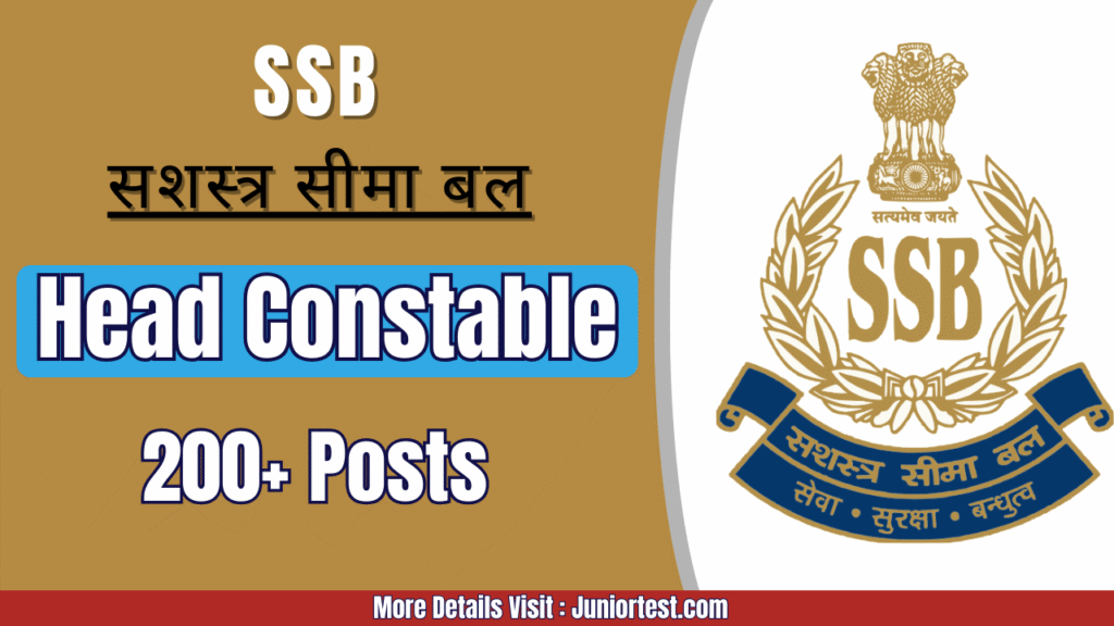 SSB Head Constable Recruitment 2026
