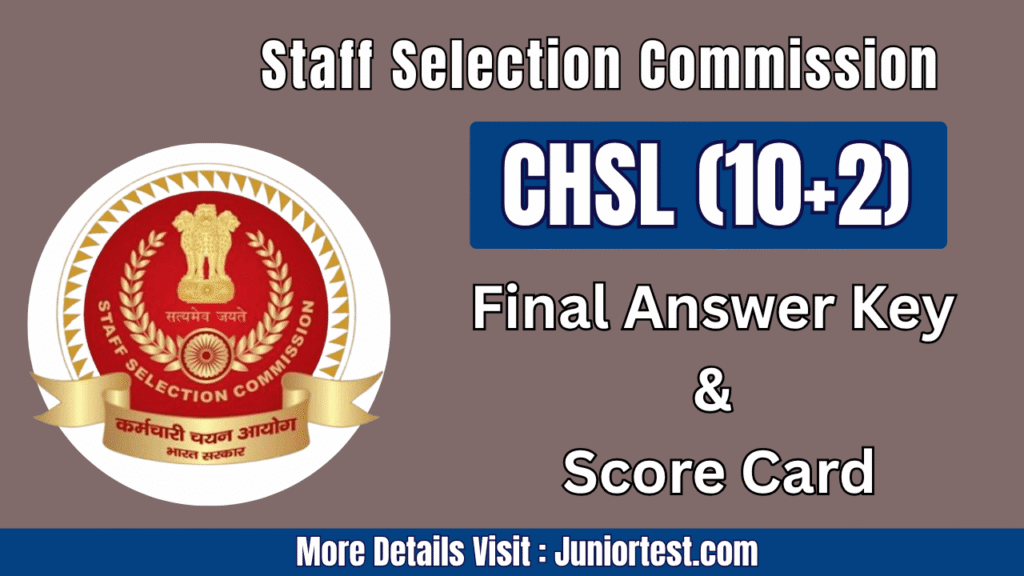 SSC CHSL 2025 Final Answer Key