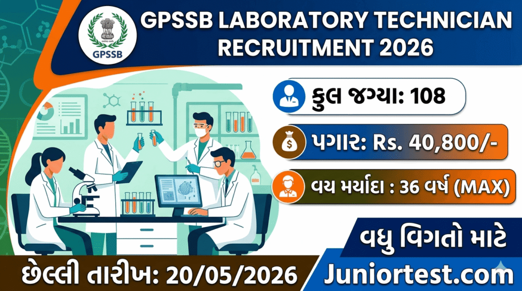 GPSSB Laboratory Technician Recruitment 2026