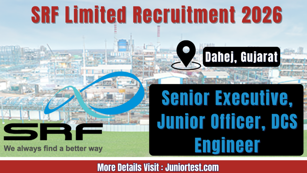 SRF Limited Dahej Recruitment 2026