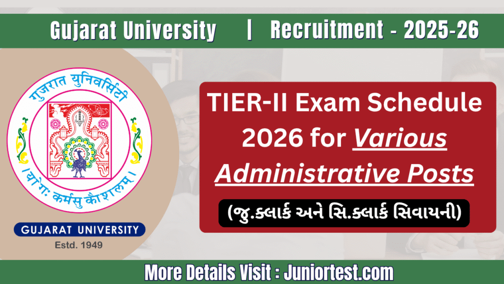 Gujarat University Tier-II Exam 2026