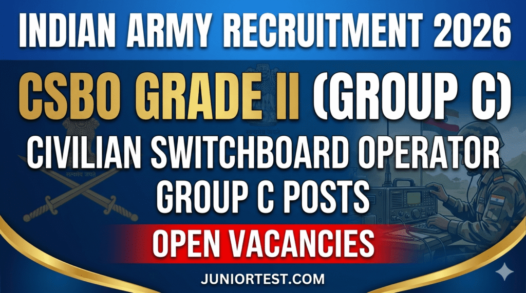 Indian Army CSBO Recruitment 2026