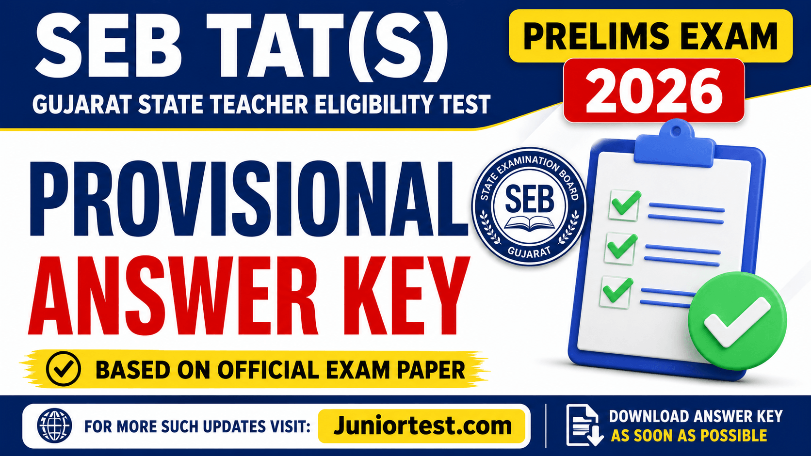TAT-S Provisional Answer Key 2026