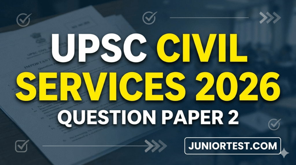 UPSC Prelims Question Paper 2026