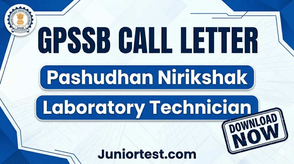 GPSSB Call Letter 2026