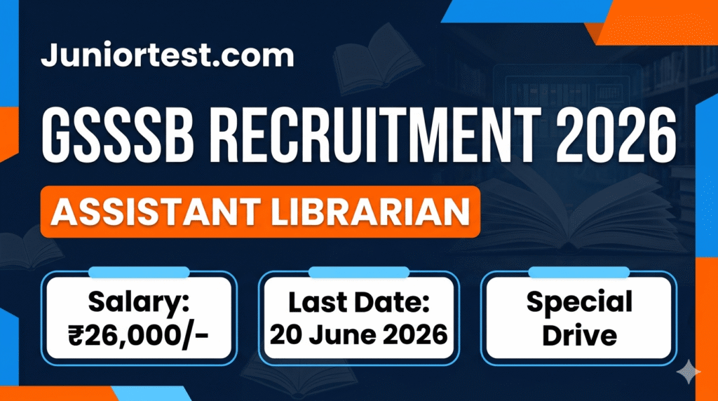 GSSSB Assistant Librarian Recruitment 2026