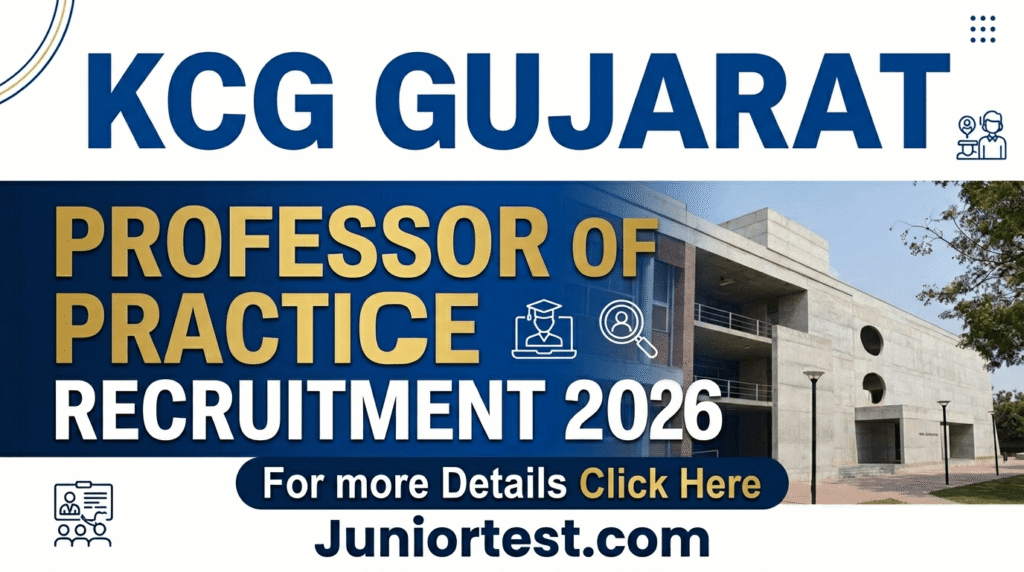 KCG Gujarat Recruitment 2026