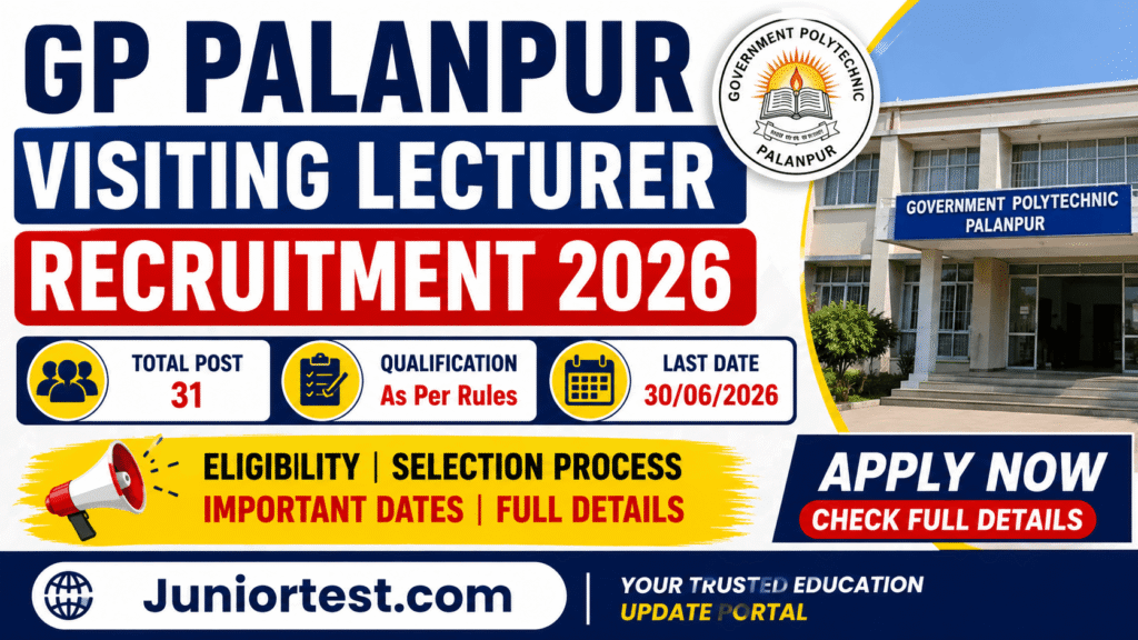 Palanpur Visiting Lecturer Recruitment 2026