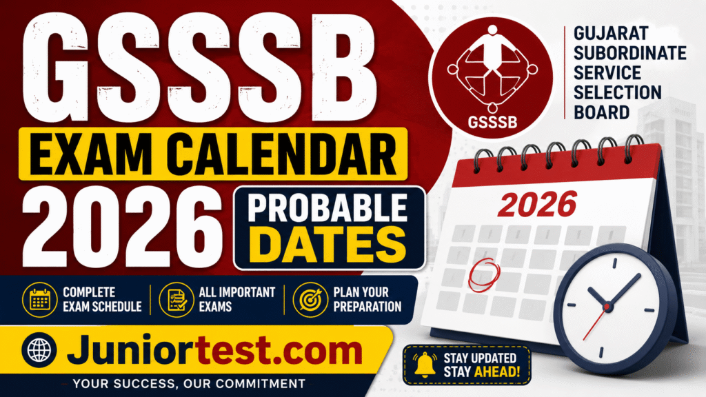 GSSSB Exam Calendar 2026