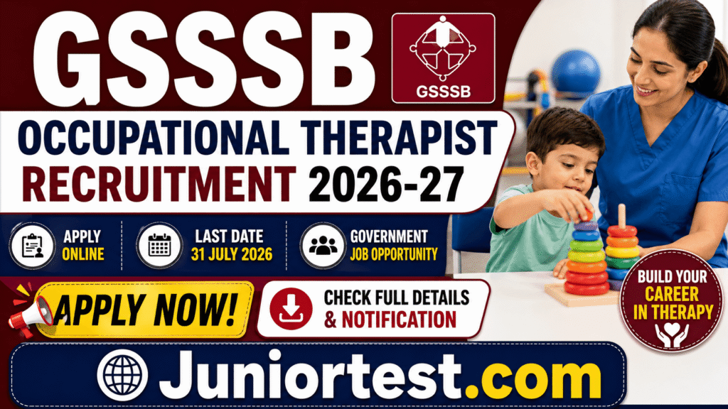 GSSSB Occupational Therapist Recruitment