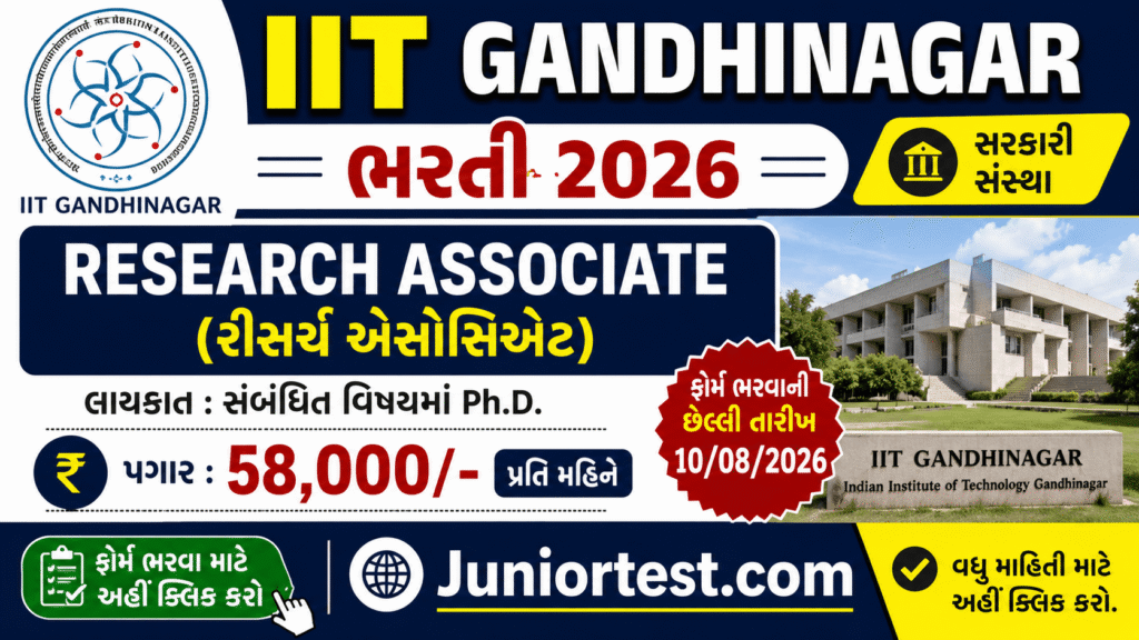 IIT Gandhinagar Research Associate-I Recruitment