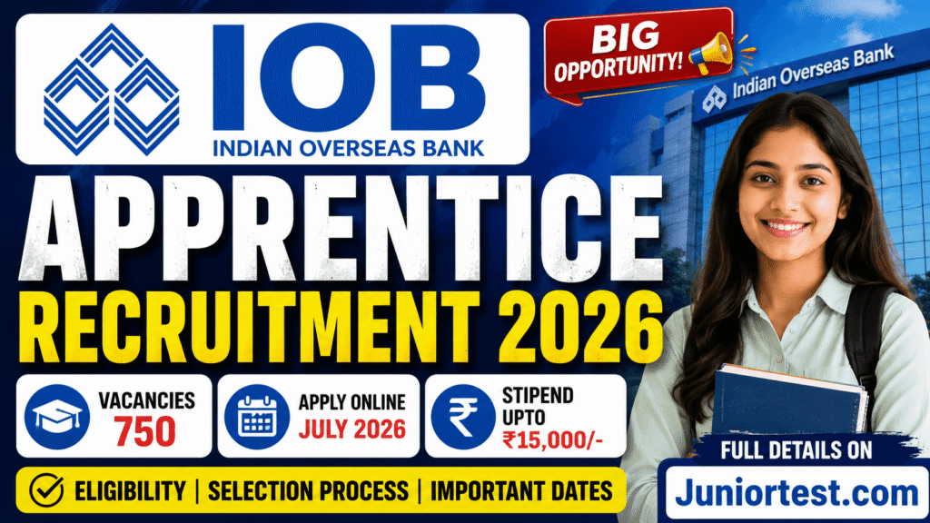 IOB Apprentice Recruitment 2026