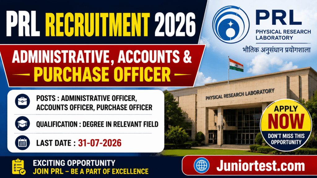 PRL Officer Recruitment 2026