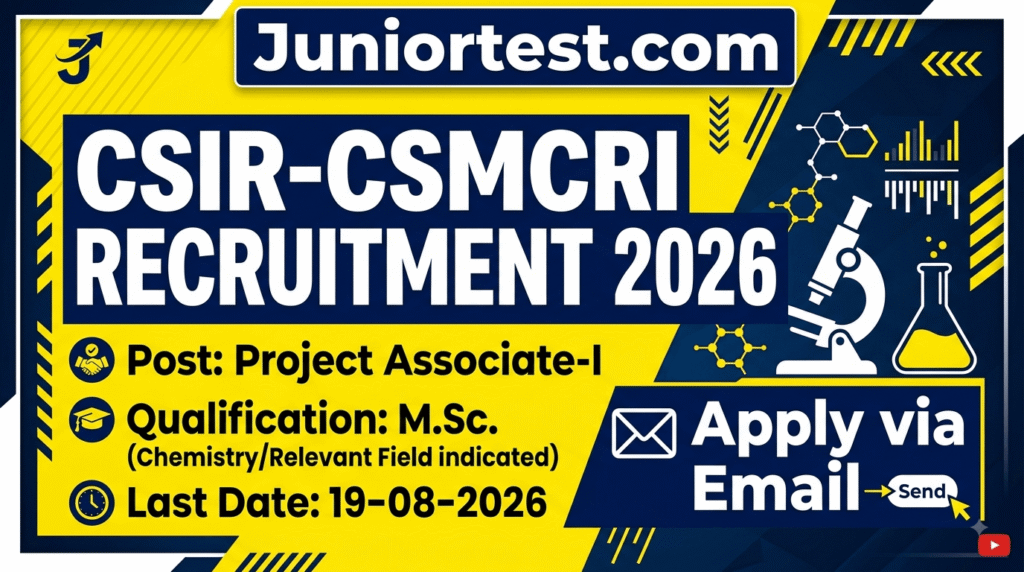CSIR-CSMCRI Project Associate-I