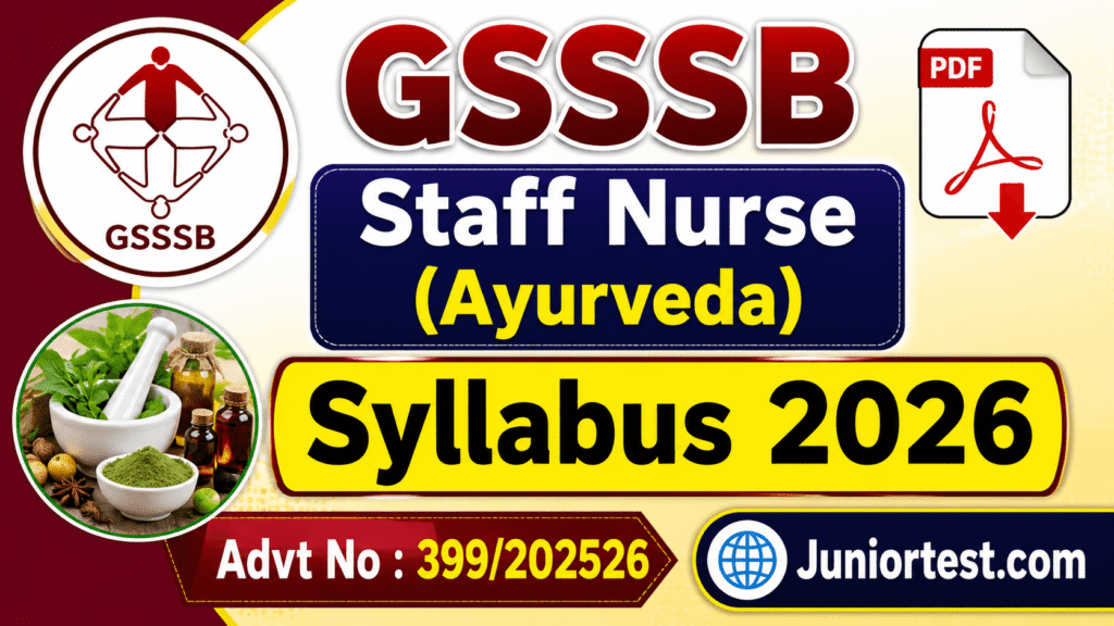 GSSSB Staff Nurse(Ayurveda)