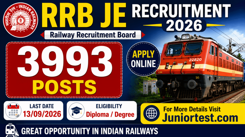 RRB JE Recruitment 2026