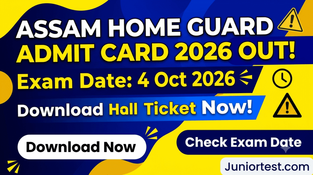 Assam Home Guard Admit Card 2026