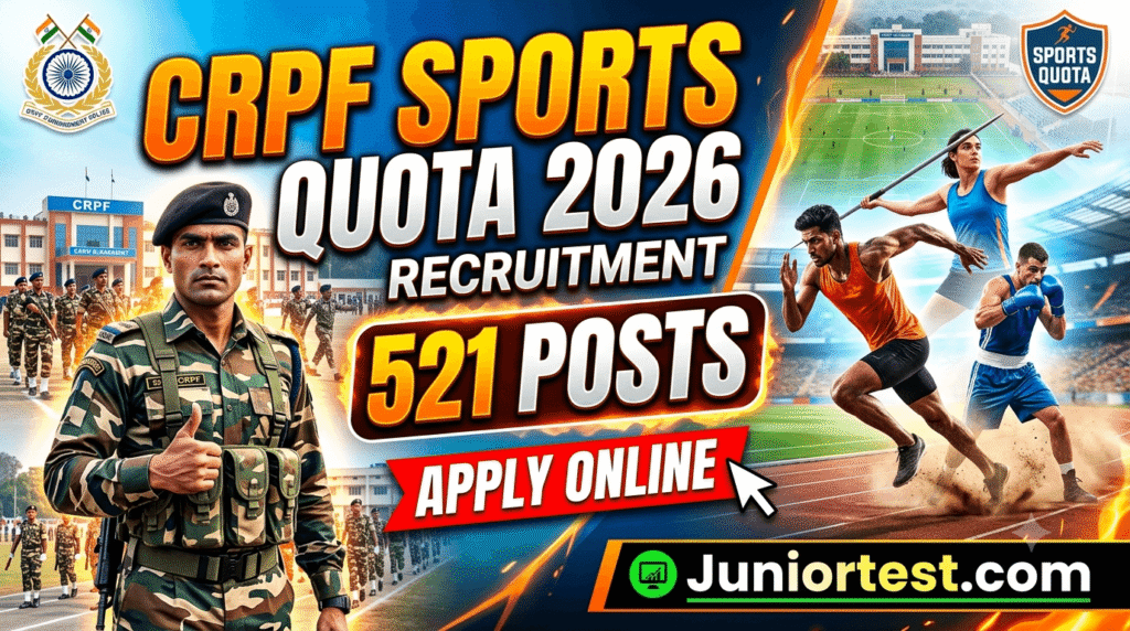 CRPF Constable (Sports Quota) Recruitment