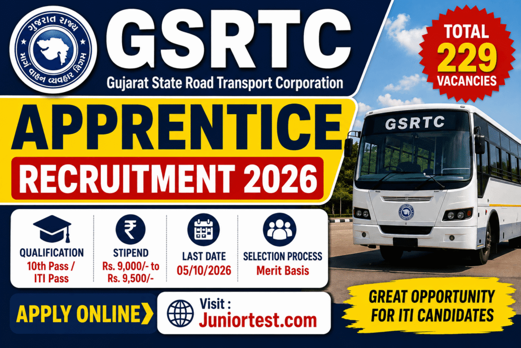 GSRTC Apprentice Recruitment 2026