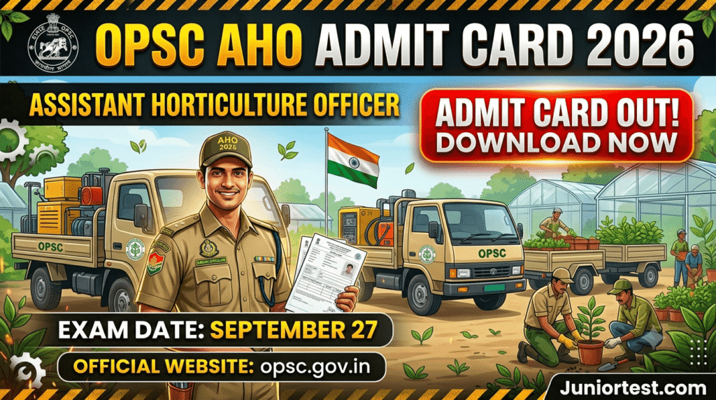 OPSC AHO Admit Card 2026