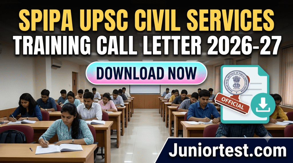SPIPA UPSC Civil Services Training 2026-27