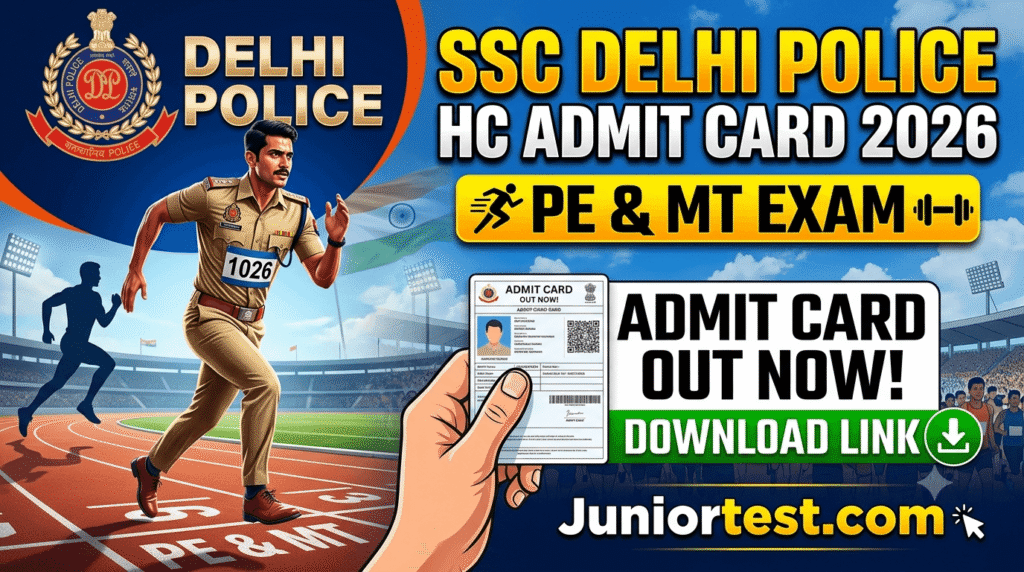 SSC Delhi Police HC PE & MT Admit Card 2026