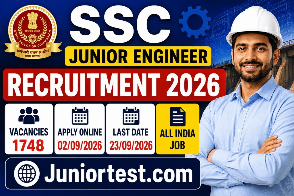 SSC Junior Engineer Recruitment 2026