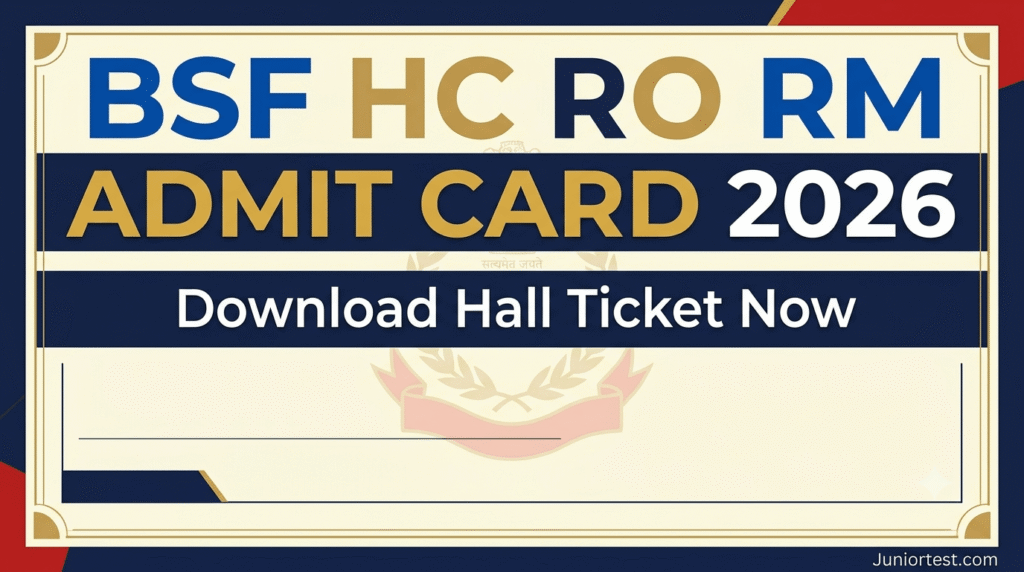 BSF HC RO RM Admit Card 2026