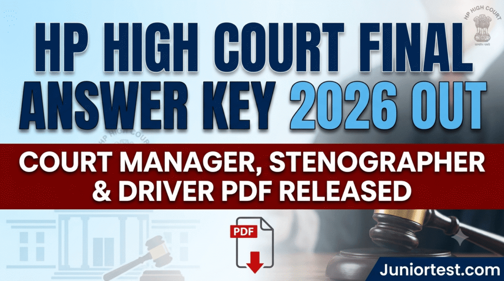 HP High Court Final Answer Key 2026