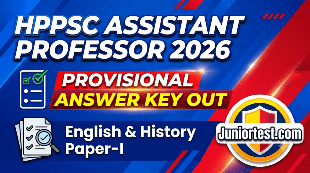 HPPSC Assistant Professor Provisional Answer Key 2026