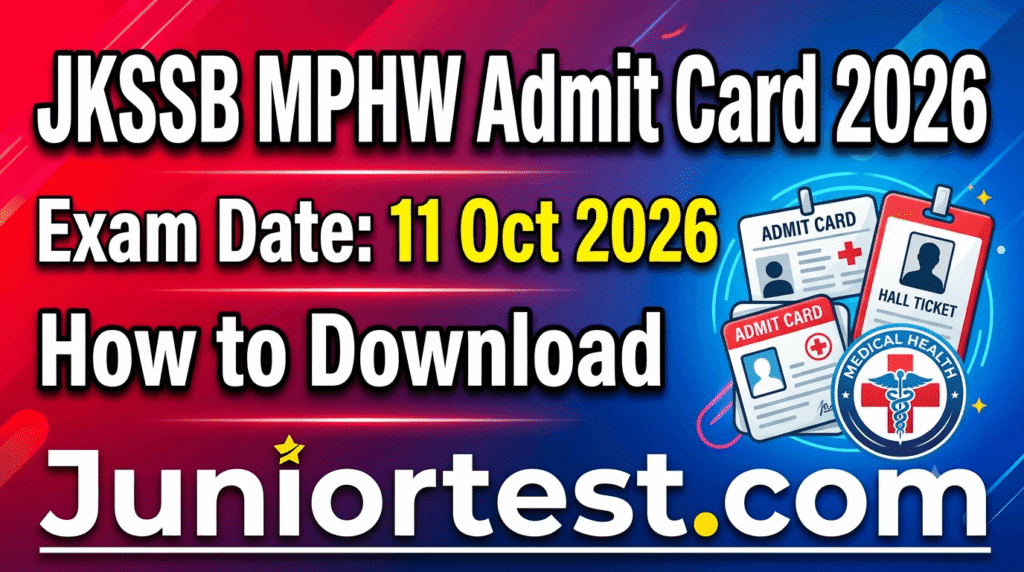 JKSSB MPHW Admit Card