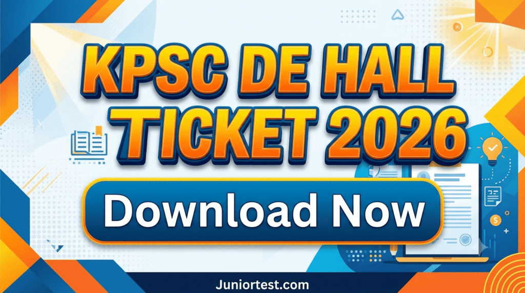 KPSC DE Hall Ticket 2026