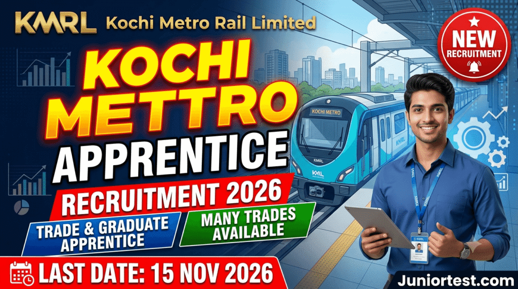 Kochi Metro Apprentice recruitment 2026