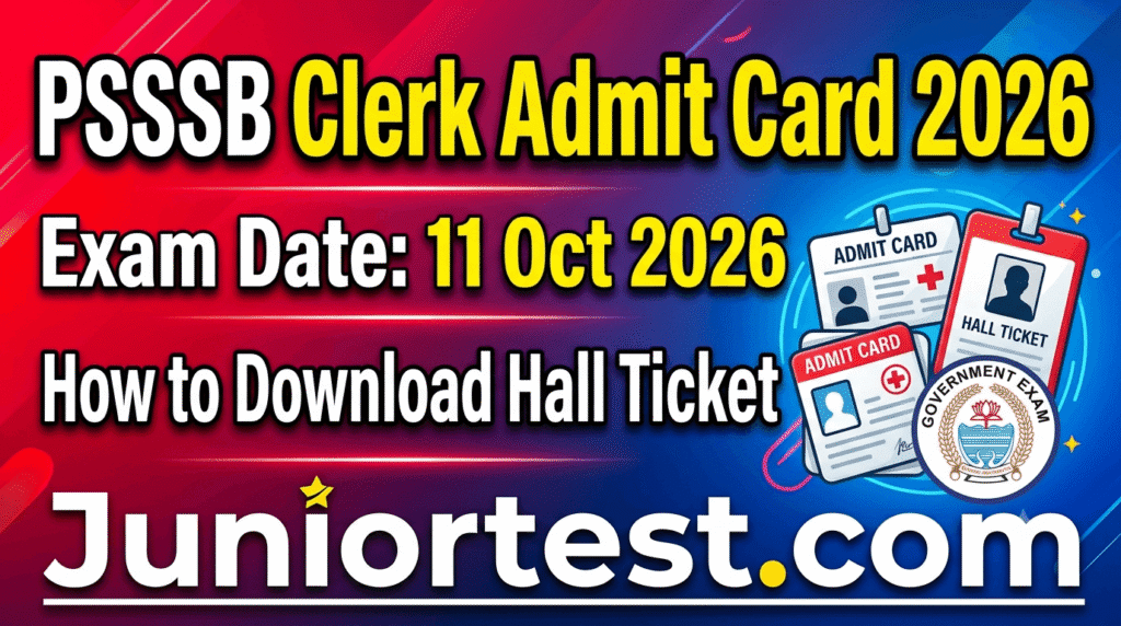 PSSSB Clerk Admit Card 2026