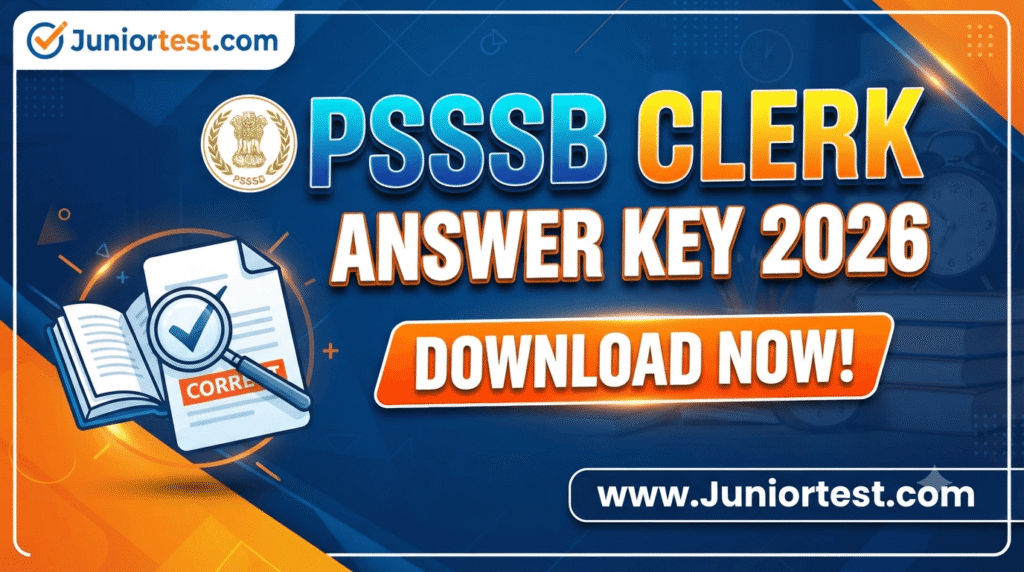 PSSSB Clerk Answer Key 2026