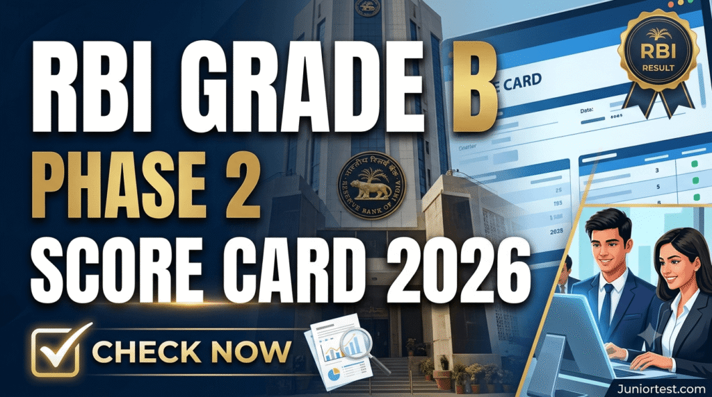 RBI Grade B Phase 2 Score Card 2026