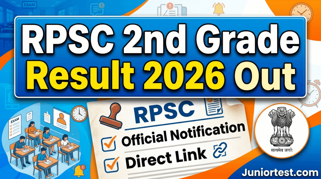 RPSC 2nd Grade Result 2026