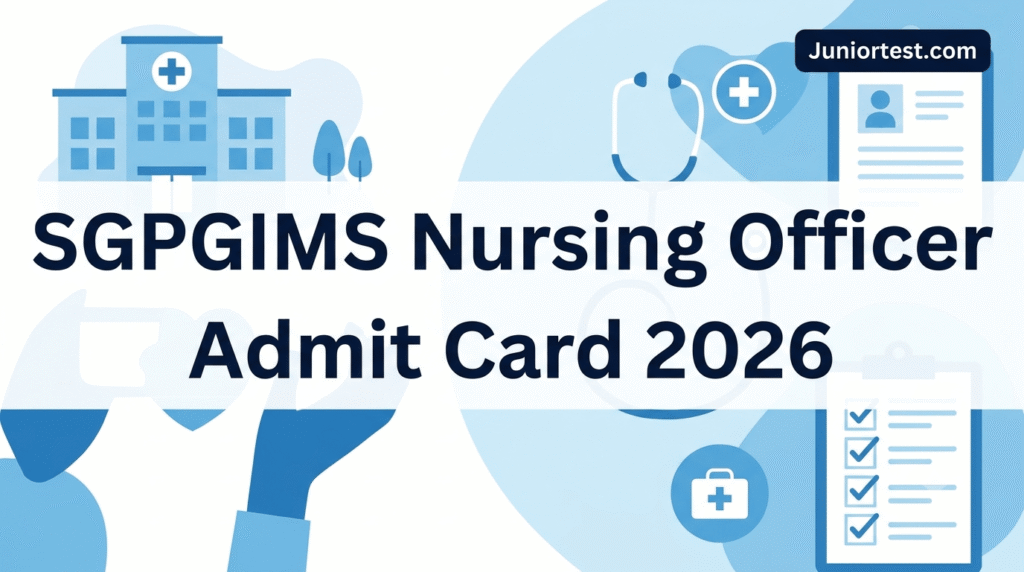 SGPGI Nursing Officer Admit Card 2026